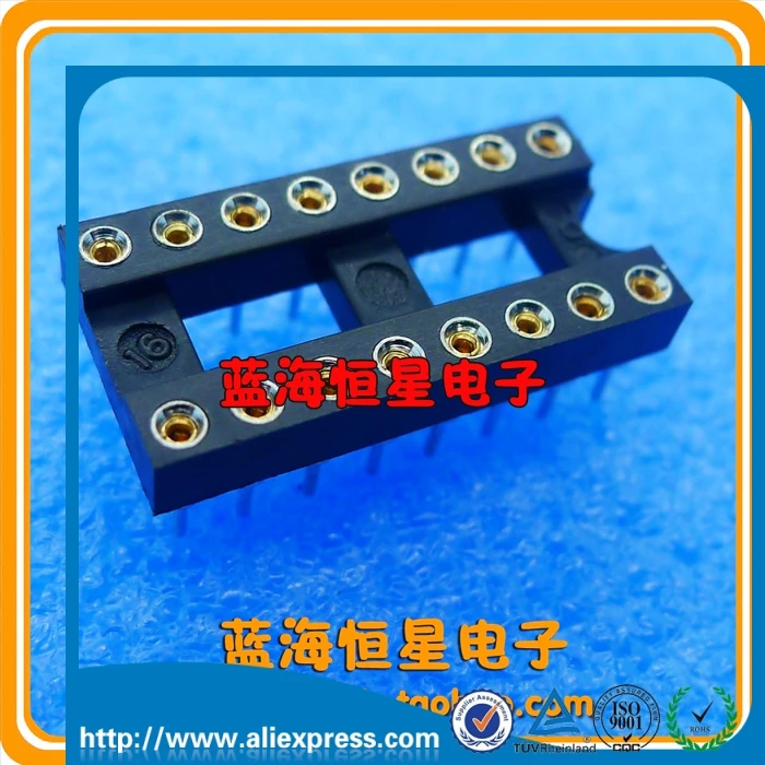 Блок ИС с круглым отверстием 16P держатель чипа DIP 16 разъем DIP16|socket dip16|ic socketsocket ic |