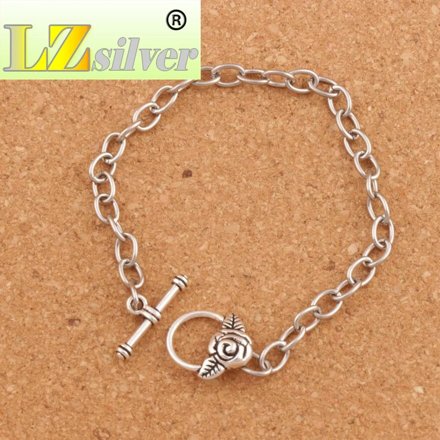 

Rose Alloy Toggle Clasp Jewelry Findings Fit Bracelets L849 11sets 16.5x19mm Zinc Alloy