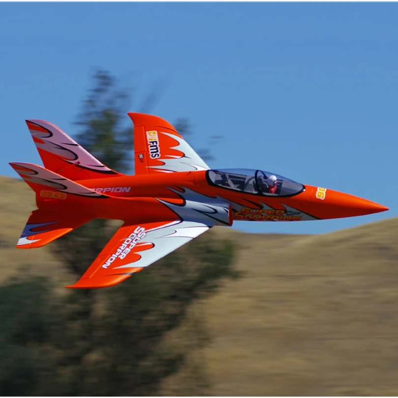 FMS 90 мм Super Scorpion Ducted Fan EDF Jet 6S 7CH с клапанами убирает EPO высокоскоростной PNP RC модель