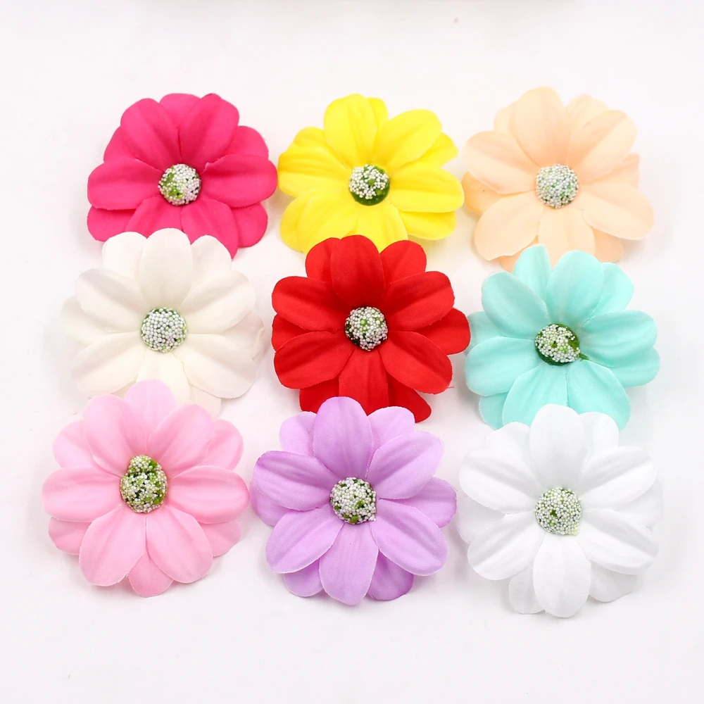 Искусственные шелковые цветы 10 шт./лот 5 см|fake flowers|diy wreathflower head |