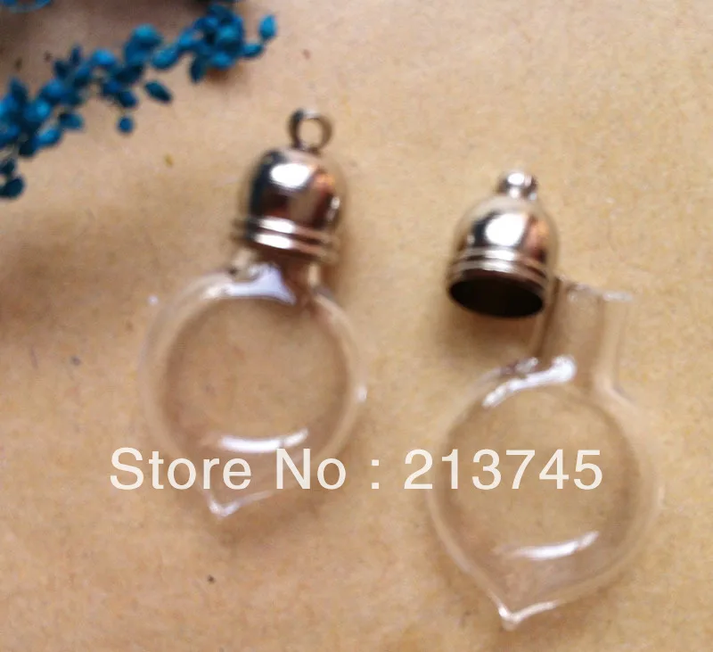 

Free shipping!!! 300pcs/lot Big Love Vial pendant 5mm Nice (Metal Cap /Mini/Charm/ Rice/ Bottle/Miniature/Vials)