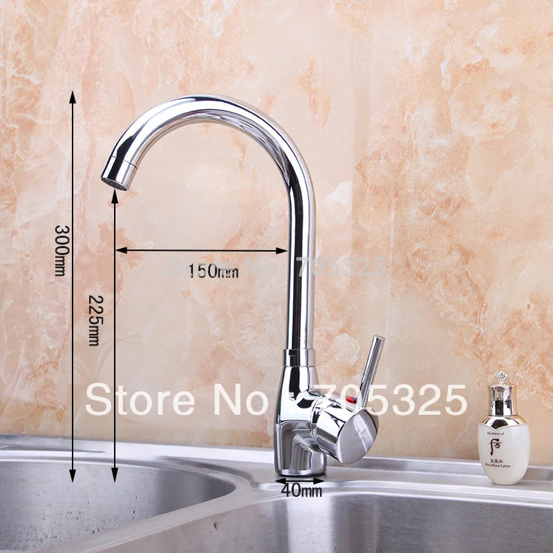 Classic Single Handle Hot &ampCold Waterfall Chrome Finish Kitchen Basin&ampSink Mixer Tap Brass Faucet AD-8053 | Обустройство дома