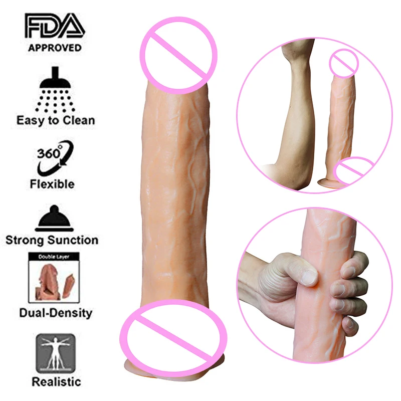 Взрослый пенис 33 см огромный фаллоимитатор для взрослых киска мастурбация