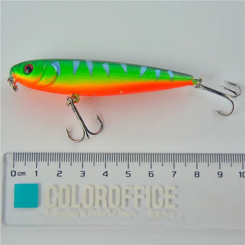 1 шт. 9 г 8 см 3D Глаза Карандаш Приманка Topwater собака Щука рыболовная морская Minnow