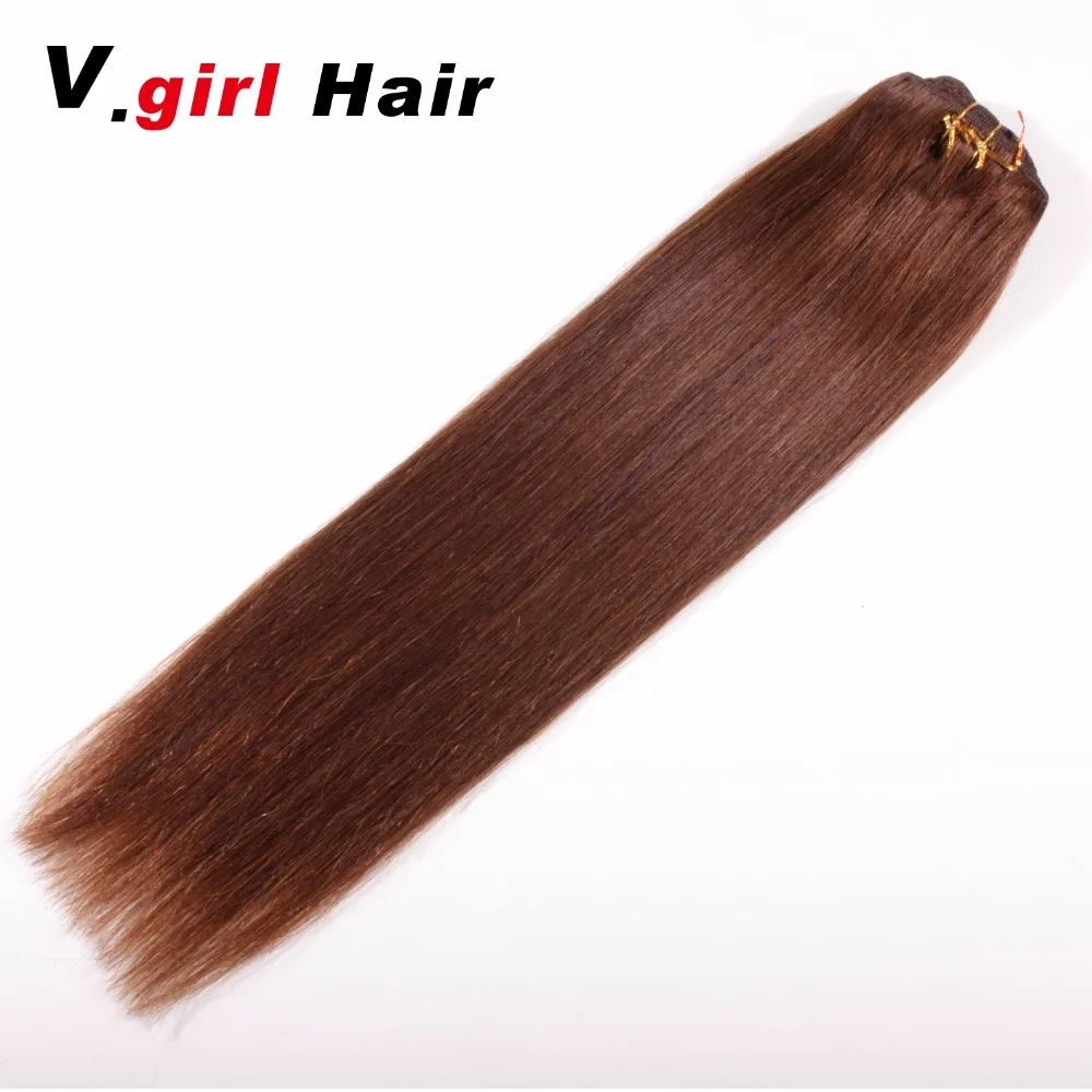 V. заколка для девушек в Пряди человеческих волос наращивания прямые Комплект