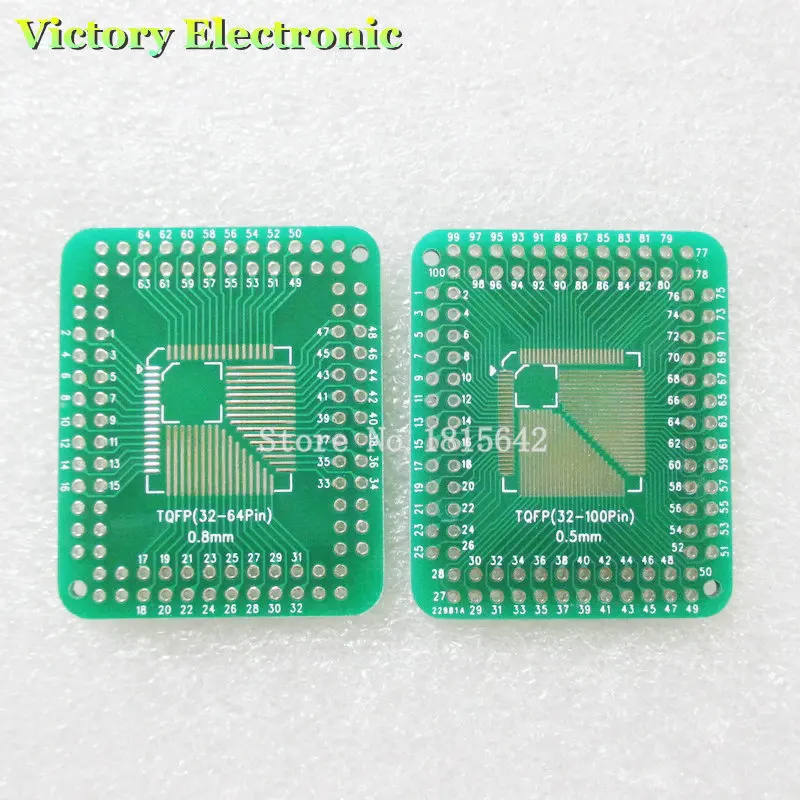 5 шт./лот QFP TQFP LQFP FQFP 32 44 64 80 100 LQF SMD адаптер для DIP PCB плата конвертер пластина 0 5/0 8 мм