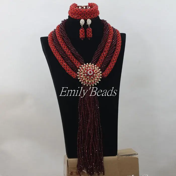 Ювелирный комплект из колье и серёг с бусинами|nigerian wedding|beaded jewelry setjewelry sets |
