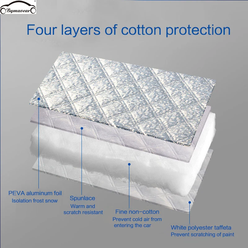 car cover four seasons aluminum film plus cotton padded car cover winter windshield car cover hail weatherproofsunsnow free global shipping