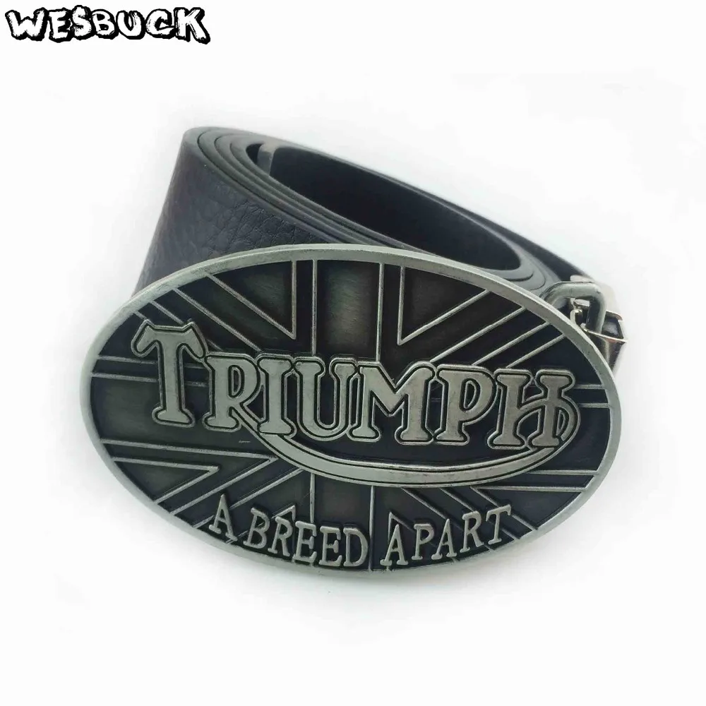 5 PCS MOQ WesBuck бренд TRIUMPH мотоциклы порода часть пряжки ремня овальная металлическая