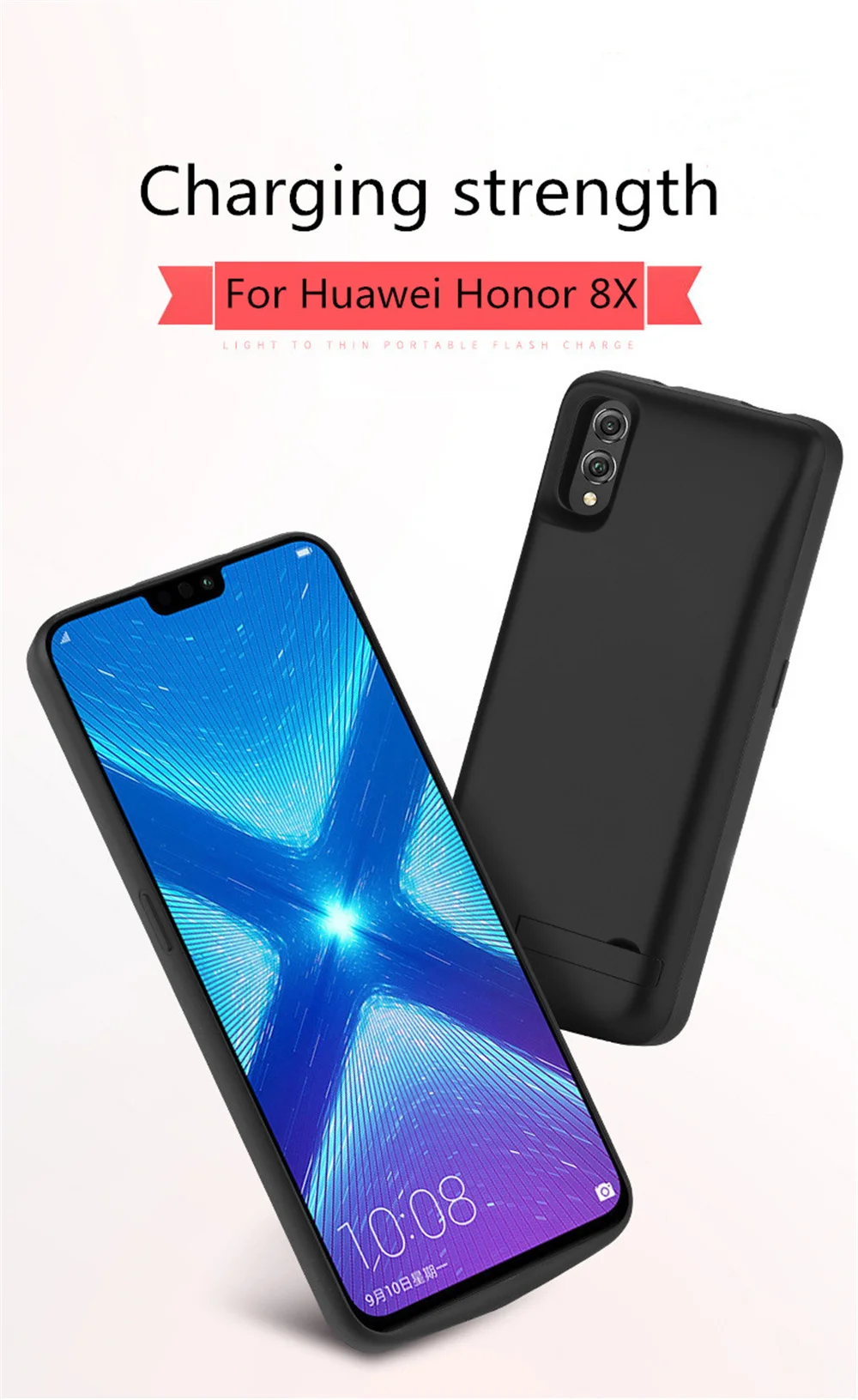 Чехол NTSPACE power Bank для huawei Honor 8X, чехол для аккумулятора, 6500 мА/ч, запасной аккумулятор, зарядное устройство, чехол s для Honor 8X, чехол для зарядки