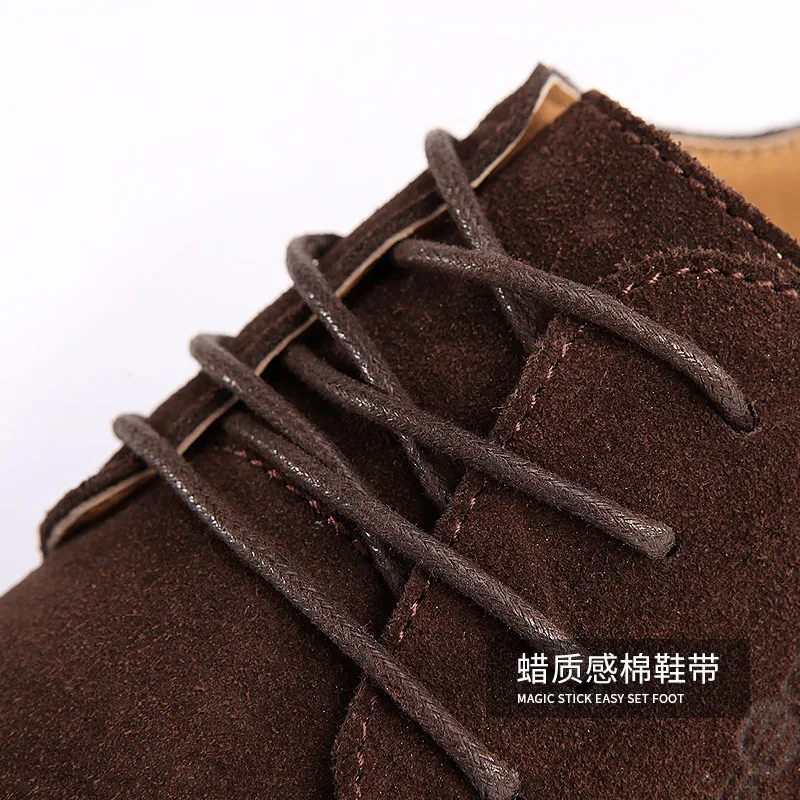 SERENE Brand 6308 Autumn Fashion High Quality Cow Suede Men's Shoes British Popular Low Top Lace Up Business Casual Desert | Обувь