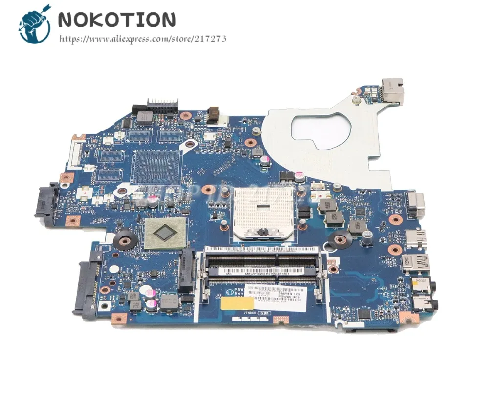 

NOKOTION For Gateway NV55 NV55S NV55S02U Laptop Motherboard MBWY102001 MB.WY102.001 P5WS5 LA-6973P Socket fs1 DDR3