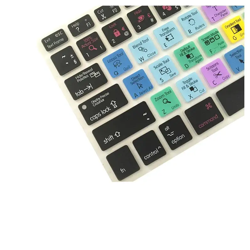 Функциональный силиконовый чехол для Macbook Pro Air 13 15 17 защитная наклейка (AI Key)|Чехлы