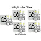 C6 оптовая продажа, автомобисветильник лампы s, светодиодные лампы H7, H4, 9003, HB2, H11, светодиодные лампы H1, H3, H8, H9, 880, 9005, 9006, H13, 9004, 9007, автомобильные фары s, 12 В, светильник
