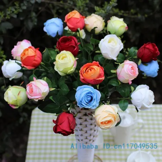 1 шт. искусственная Роза с одним стержнем украшение для дома подарок бесплатная