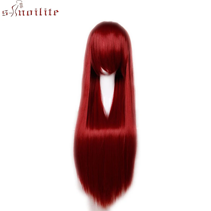 S noilite 60 см длинные прямые парики для косплея синтетические волосы женщин