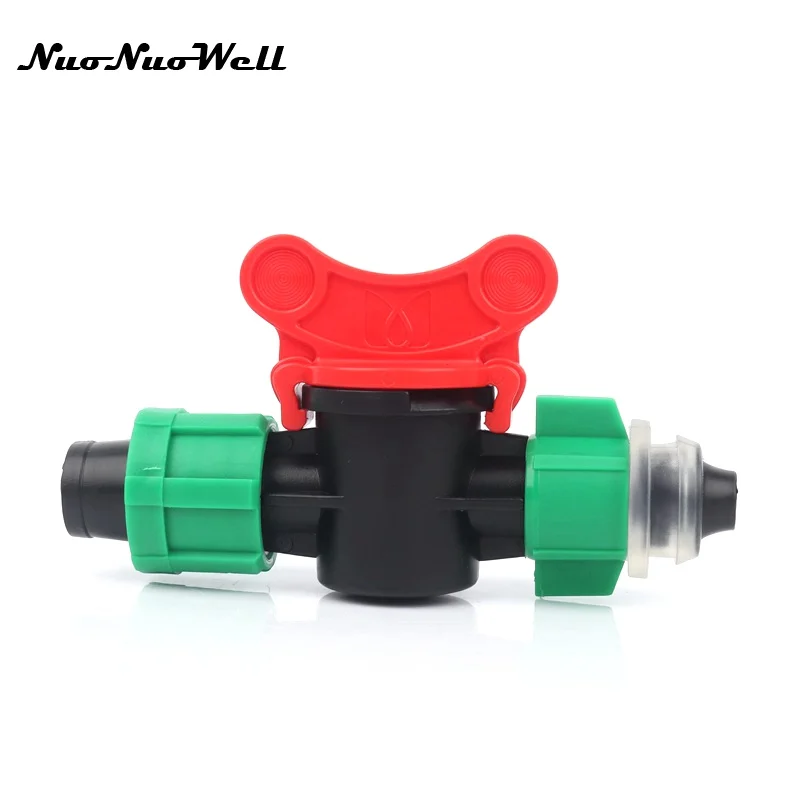 

2pcs 5/8" 16mm By-pass Lock Valve Drip Tape Connector for Garden Drip Irrigation Watering Soft Hose joint Flow Control Valve