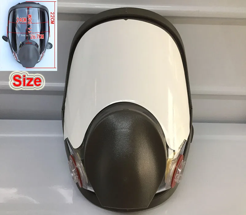 SJL ZW 6800 костюм 7 шт. большой вид полный противогаз Полный лицевой респиратор живопись распыления силиконовая маска