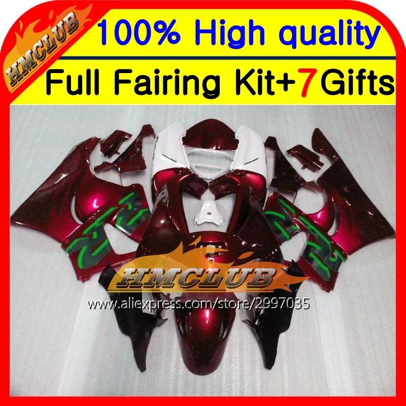 

Body For HONDA CBR919RR CBR900RR CBR 919RR Dark red 35HM28 CBR 919 RR 98 99 CBR919 RR 1998 1999 98-99 Gloss red green Fairing