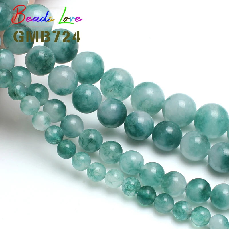 Бисер из натурального зеленого халцедона бисер для изготовления ювелирных