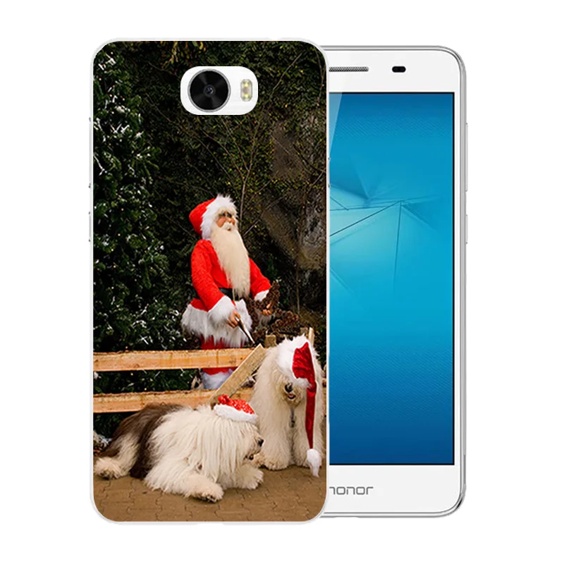 Мягкие чехлы для телефонов из ТПУ Huawei Y5 II Y5ii Y52 чехол с рисунком Merry X'MAS 5 0 &quot
