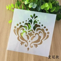 1pc reusable crown hollow painting template cake stencils for wall scrapbooking photo album embossing supplies