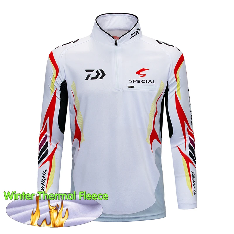 

Men Thermal Fleece Fishing Clothing Long Sleeve Jacket Breathable Anti-mosquito Outdoor Quick Dry Fishing Jersey Fishing Coat