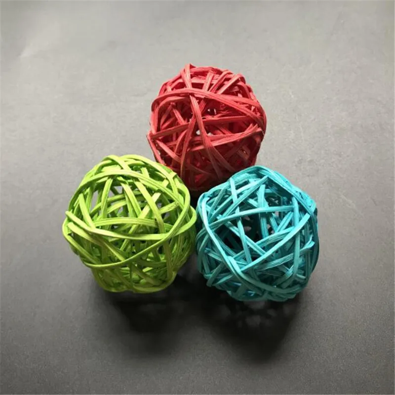 30 шт. 5 см большой красный зеленый синий ротанговый шар для освещения