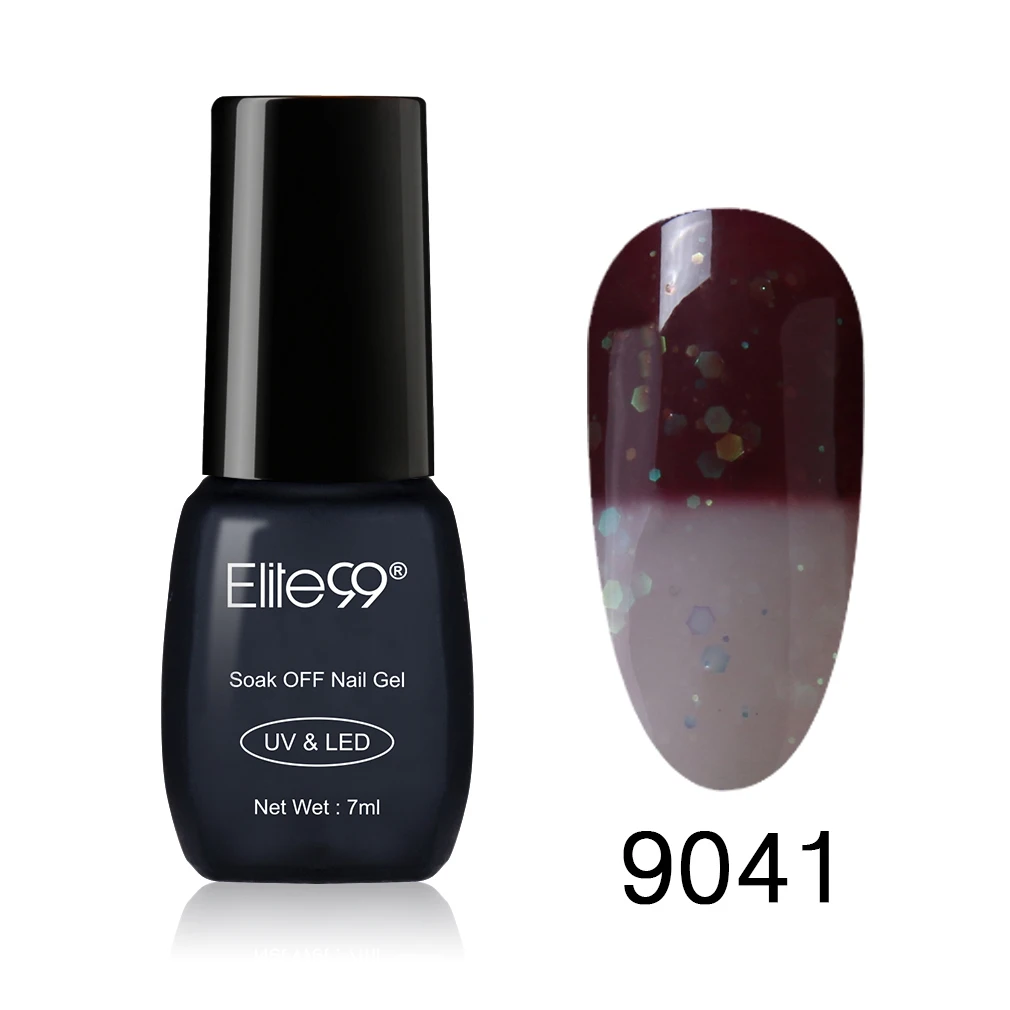 9041 Elite99 7 мл Гель-лак для ногтей Хамелеон Температура Цвет меняющий лак для ногтей меняющий цвет под воздействием тепла УФ Гель-лак для ногтей - Цвет: 9041