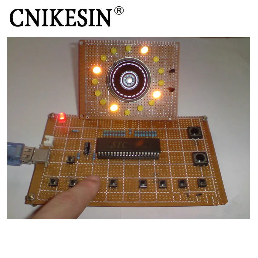 CNIKESIN DIY Kit 51 одночип электронный дизайн Комплект Тип экрана звук орган с