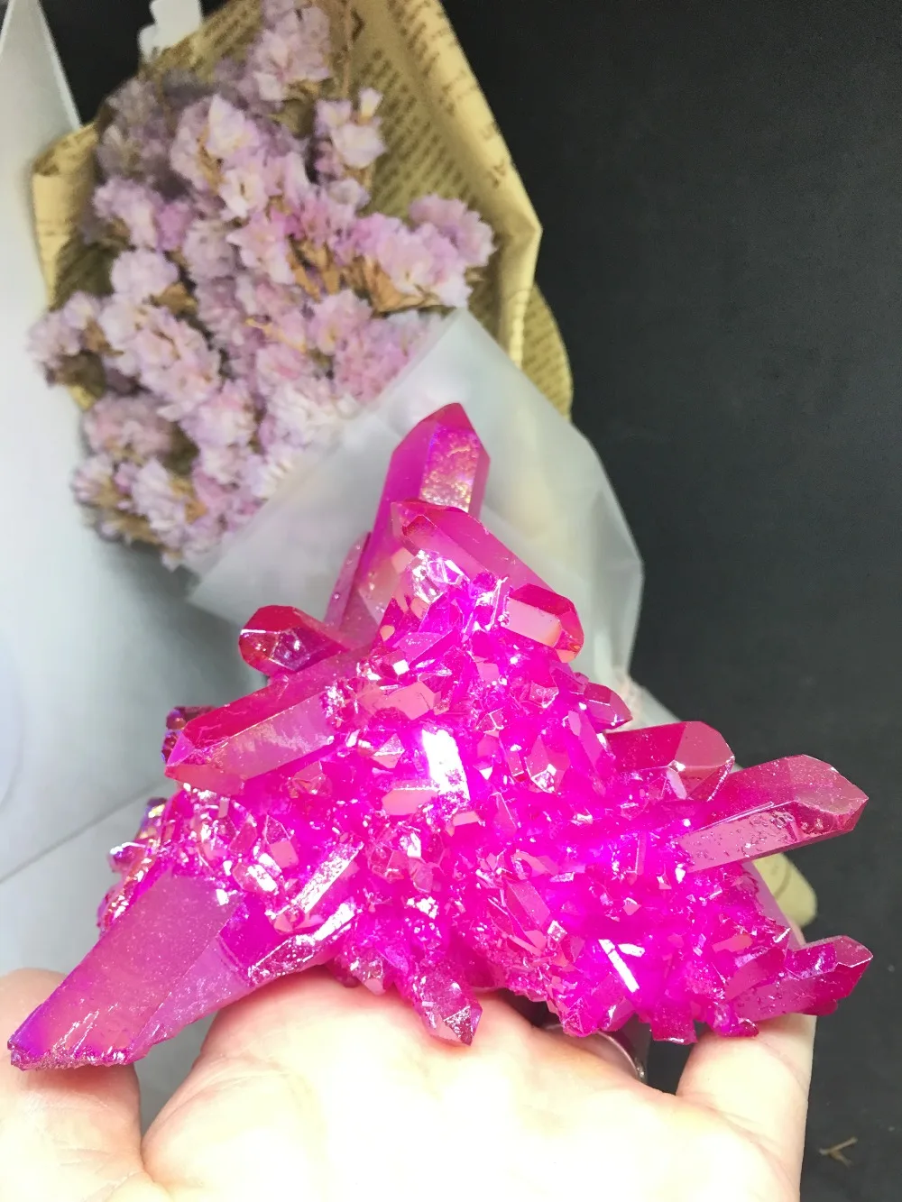 PRETTY Aura кварцевый кристалл висмута титана кремния скопления образцов|specimen| |