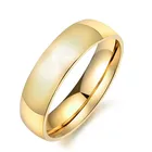 Классическое Обручальное Кольцо KNOCK 6 мм для мужчинженщин, обручальное кольцо из нержавеющей стали золотогосинегосеребряного цвета, размер США