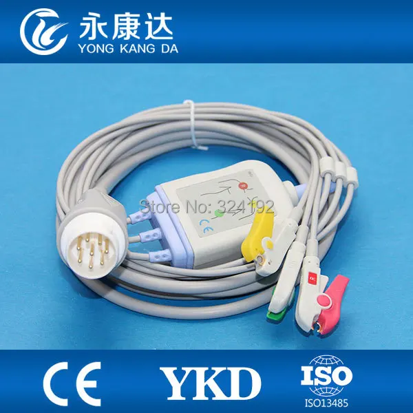 Для M2425A M2475B цельный монитор пациента с 3 выводами ЭКГ кабель |monitor cable|cable ecgmonitor