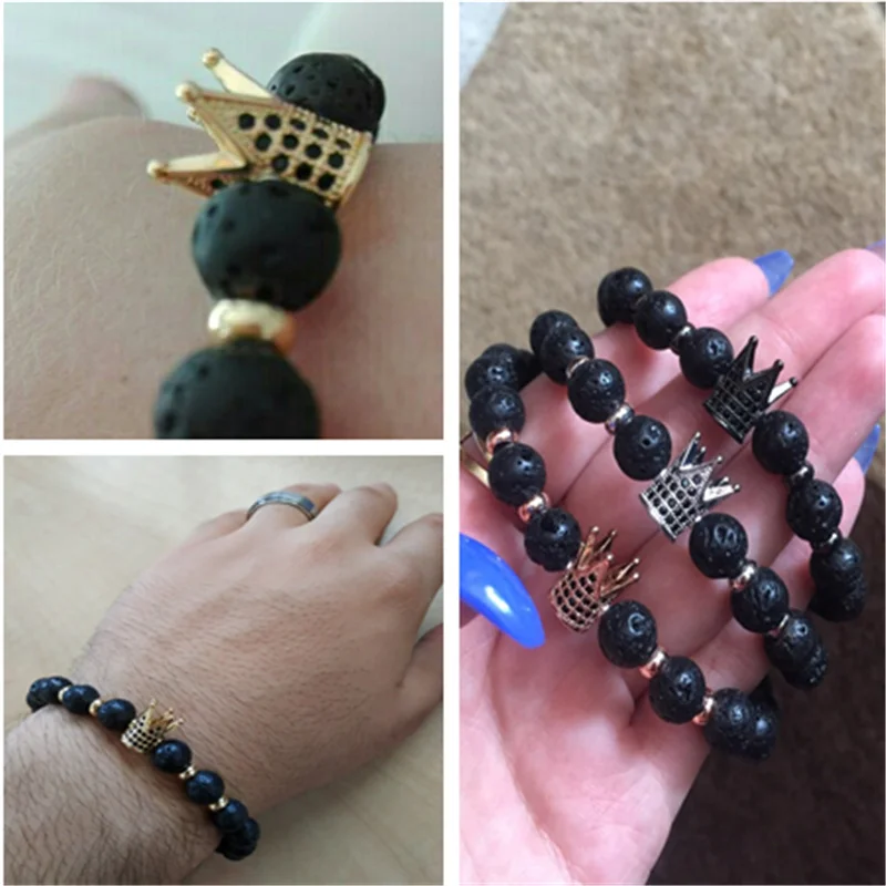 Натуральный камень браслет Pulseira для мужчин Micro Pave CZ Череп талисманы браслеты для женщин Best друг ювелирные подарки Викинг Bijoux лидер