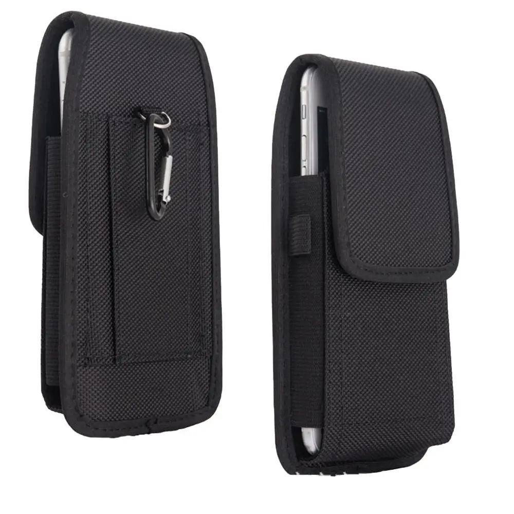 Casual Nylon Mobile Phone Waist Bag Hook Loop Holster Cellphone Pouch Cover for iPhone Samsung Xiaomi Huawei Accessories | Мобильные