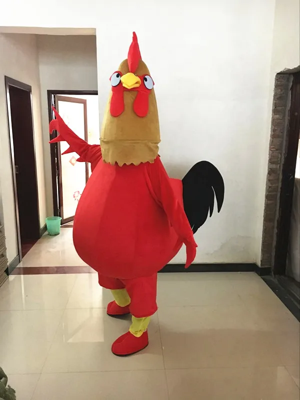 

Chicken Mascot Adult Size Cartoon Character Cock Costume Halloween Fancy Dress Christmas Cosplay for Halloween Party Event
