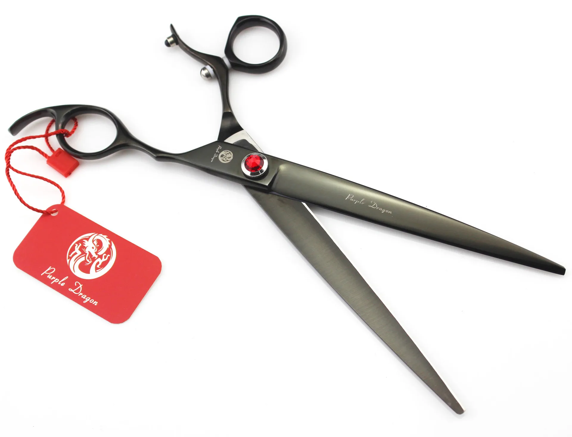 8-дюймовые черные высококачественные ПЭТ ножницы для салона красоты с 360 ручками |