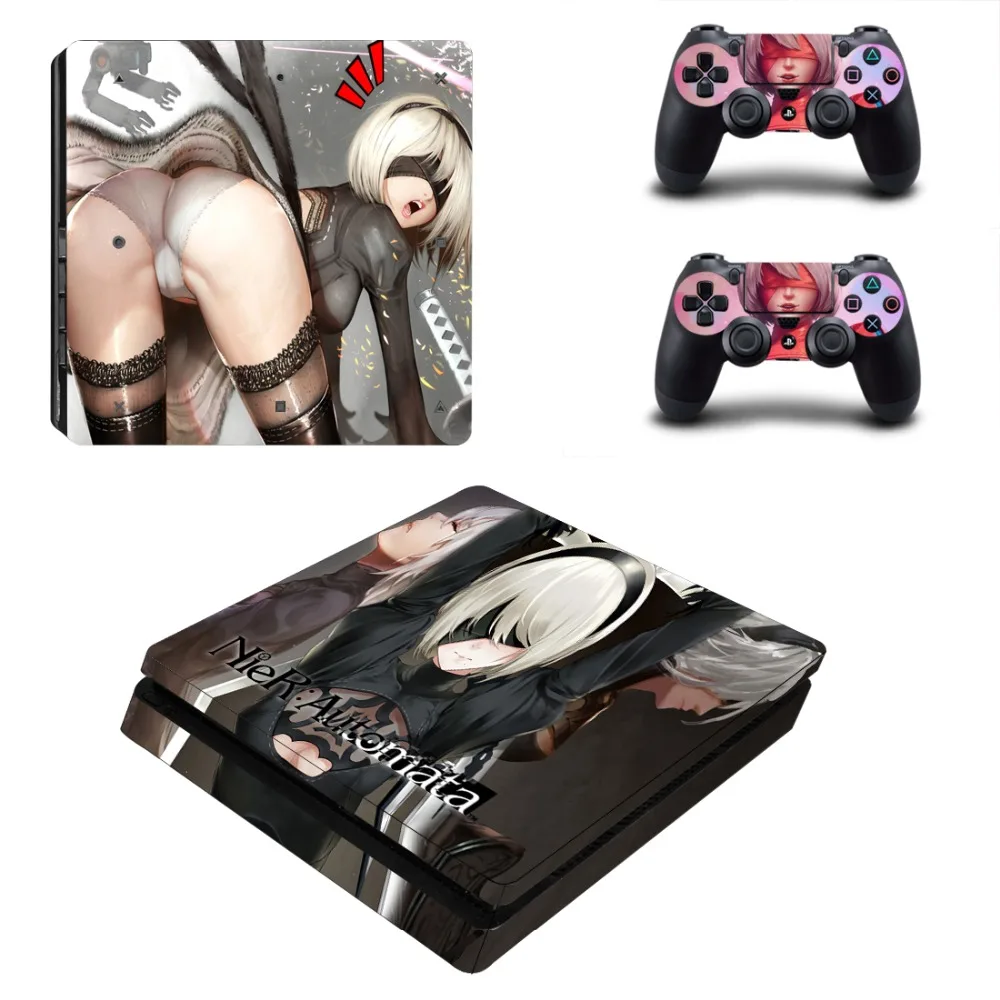 Игра NieR Automata PS4 тонкая кожа Наклейка виниловая для sony Playstation 4 консоль и 2 контроллера PS4 тонкая кожа Наклейка