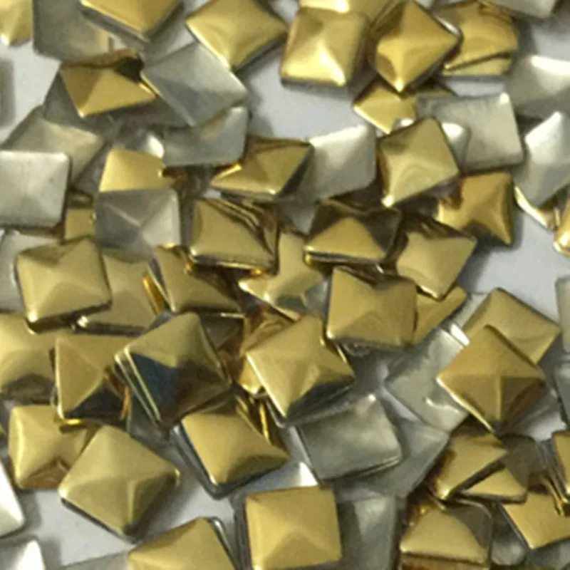 4*4 мм золотой горячий фиксация Nailheads панель прессования Пирамида Rhinestuds
