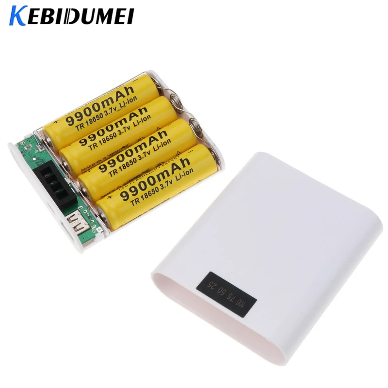 Kebidu 4*18650 &quotсделай сам&quot зарядное устройство для аккумуляторов USB светодиодный