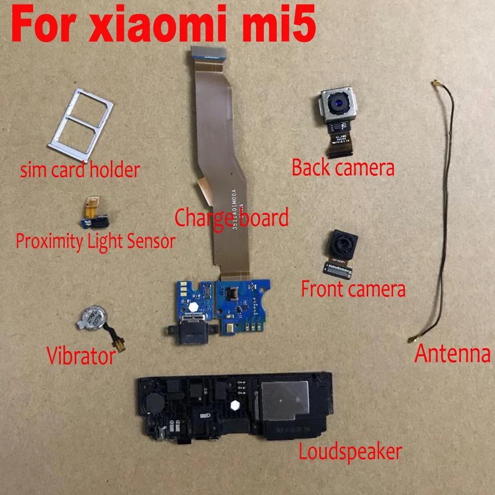 Оригинальная задняя камера для Xiaomi Mi5 Mi 5 M5 USB зарядная плата громкоговоритель