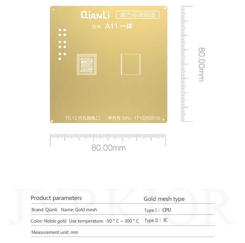 QianLi процессор ram A8/A9/A10/A1/A12 микросхема BGA трафарет Золотой завод жестяная стальная сетка для iPhone 5/6/6SP/7G/7 P/8 Plus/X /XS max