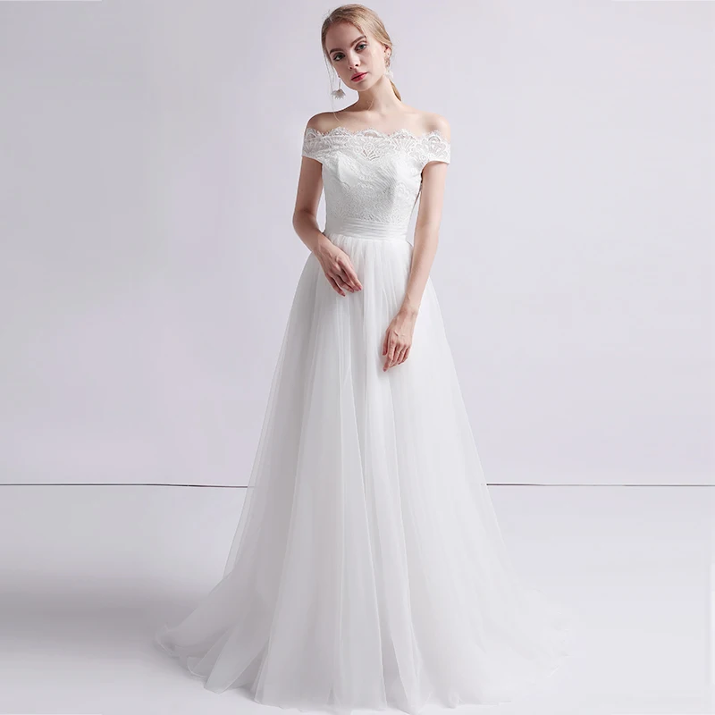 Элегантные кружевные платья с вырезом лодочкой и открытой спиной Vestidos De Novia Boda