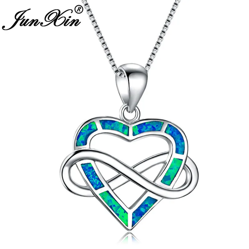 Цепочка с подвеской в виде сердца JUNXIN надписью Love Infinity 8 форм перекрестным