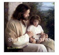 jesus my child repro oil painting for decoration stretched on wooden ready to hang