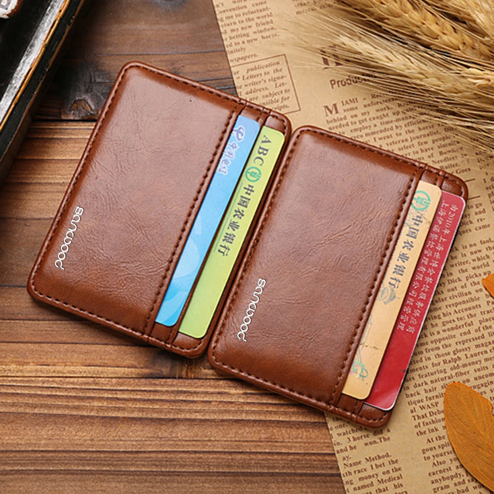 Лидер продаж модный новый мужской волшебный тонкий кошелек из искусственной