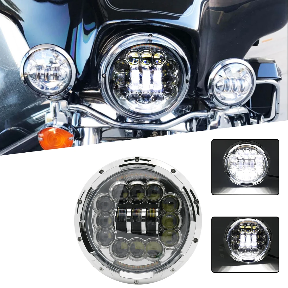 Для Harley Davidson 7 &quotсветодиодный проектор мотор фары угол глаза DRL для Touring Electra Glide