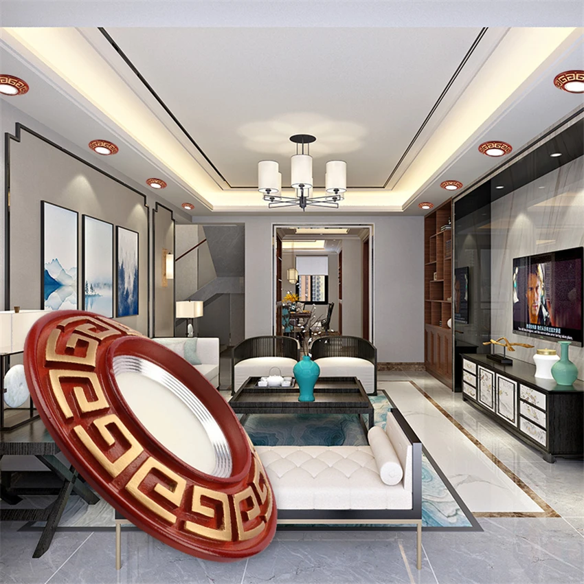 $46.58 Chinese Tradition Spotlight Dimming Ceiling Lamps Bedroom Smallpox Living Room Downlight Retro Ceiling 3W Bull Eye Lamp Fixture