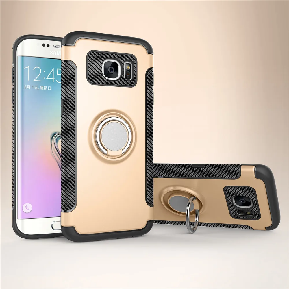 Чехол для Samsung Galaxy S7 Edge цветной металлический магнитный держатель с кольцом