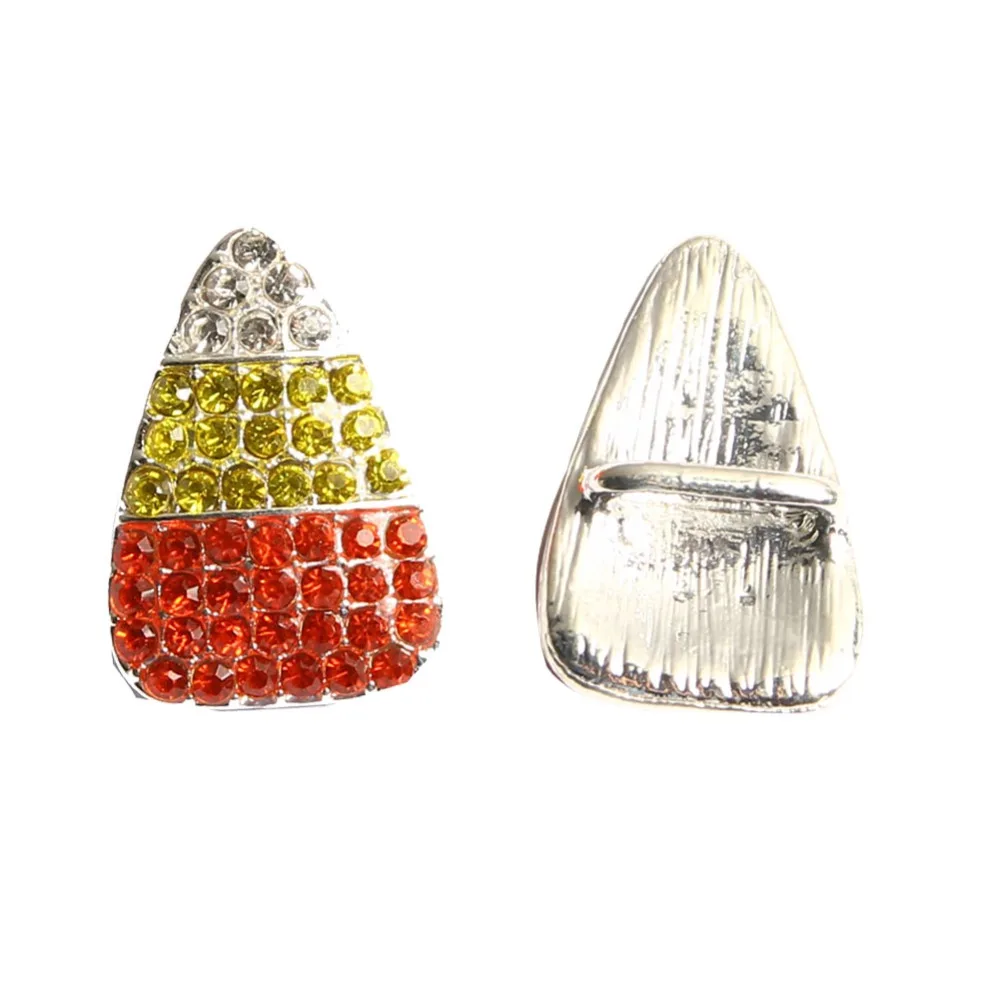 Maíz caramelo con diamantes de imitación para Halloween, 24x16mm, 10 Uds. BTN-5490